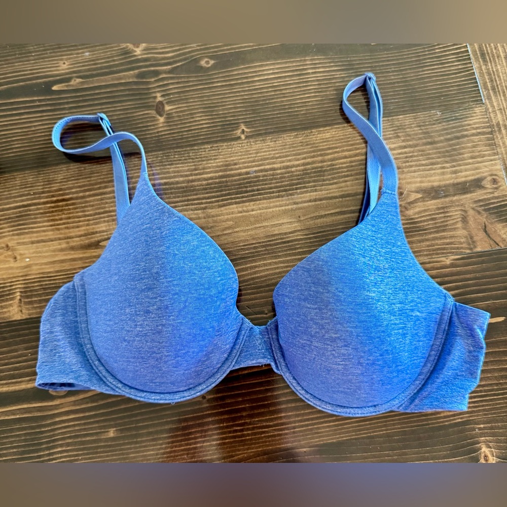 Victoria's Secret Uplift Semi Demi Blue Bra‎